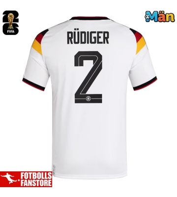 Tyskland Antonio Rudiger #2 Hemmatröja VM 2026 Kortärmad